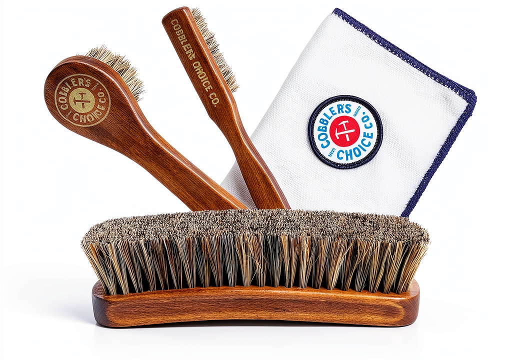 Leather shoe care kit contents