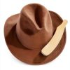 Hydermus Wood Horsehair Hat Brush for Suede Wool Felt-1