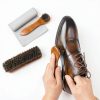 Unekez Brown Gray Wood Shoe Brush Kit-3
