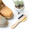 Wilkins Suede Shoe Brush Brown Wood Handle for Men-1