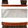 Unekez Brown Gray Wood Shoe Brush Kit-1