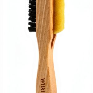 Wilkins Suede Shoe Brush Brown Wood Handle for Men-0
