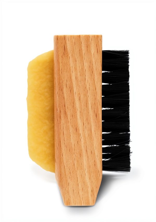 Wilkins Suede Shoe Brush Brown Wood Handle for Men-3