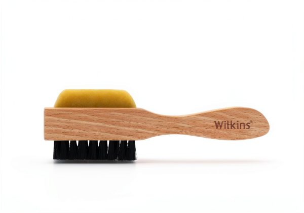 Wilkins Suede Shoe Brush Brown Wood Handle for Men-5