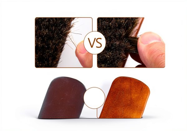 Unekez Brown Gray Wood Shoe Brush Kit-2