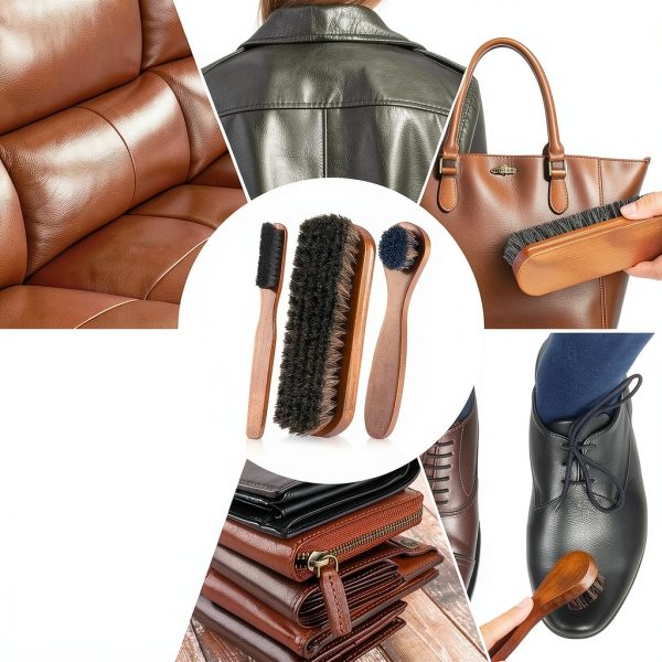 Shoe Care Kit Nuroon Leather Brush Mink Oil-4